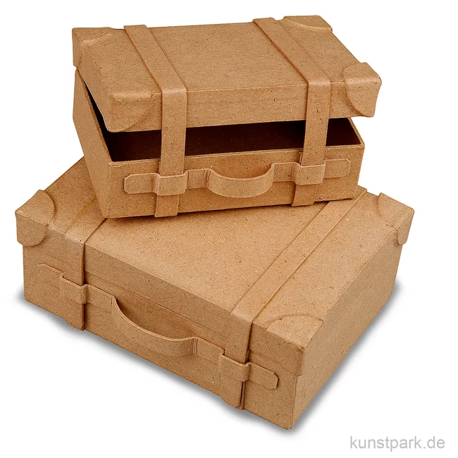 Artikelbild 1 des Artikels “Pappschachtel-Set - Koffer klein, handgearbeitet, 2 Stück sortiert “