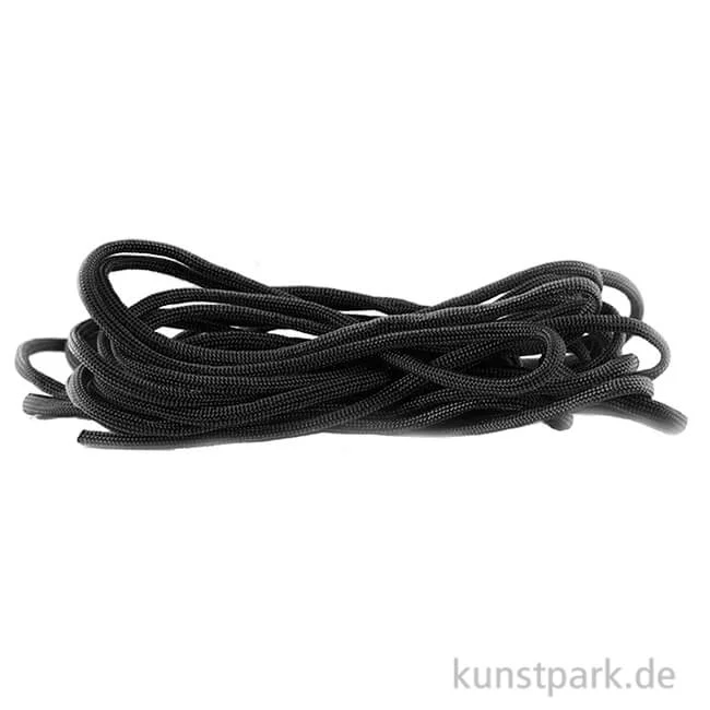 Artikelbild 1 des Artikels “Paracord Schnur - hoch reißfest aus Nylon, 2 x 4 mm, 5 Meter 5 m | Schwarz“