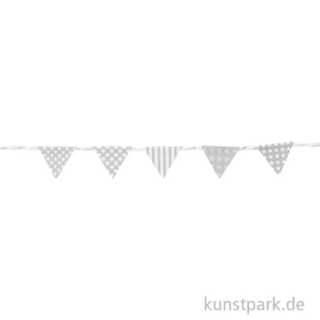 Artikelbild 1 des Artikels “Party-Girlande zum Basteln, Grau, 20 Fähnchen, ca. 2 m “