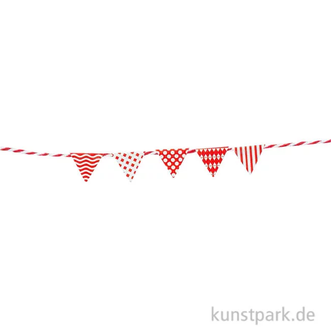 Artikelbild 1 des Artikels “Party-Girlande zum Basteln, Rot, 20 Fähnchen, ca. 2 m “