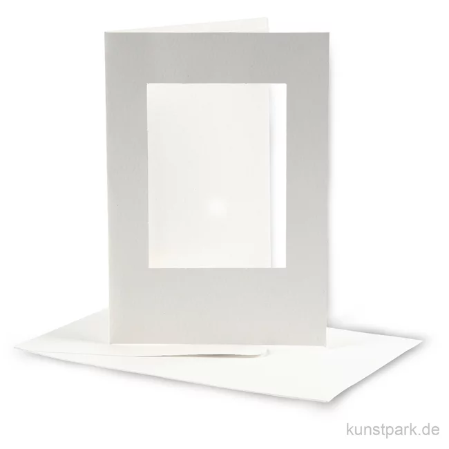 Artikelbild 1 des Artikels “Passepartoutkarten rechteckig - Altweiß, 10,5x15 cm, 10 Stück “
