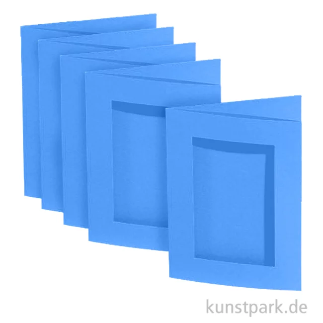 Artikelbild 1 des Artikels “Passepartoutkarten rechteckig - Blau, 10,5x15cm, 5 Stück mit Kuvert “