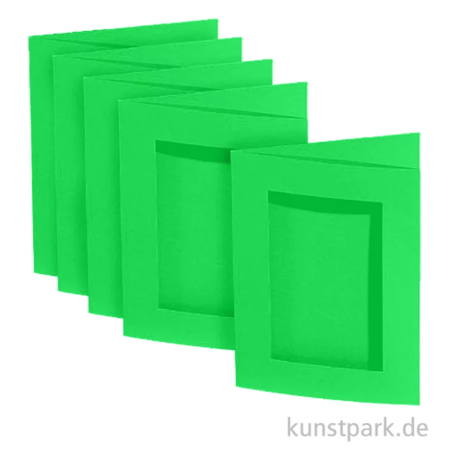 Artikelbild 1 des Artikels “Passepartoutkarten rechteckig - Grün, 10,5x15cm, 5 Stück mit Kuvert “
