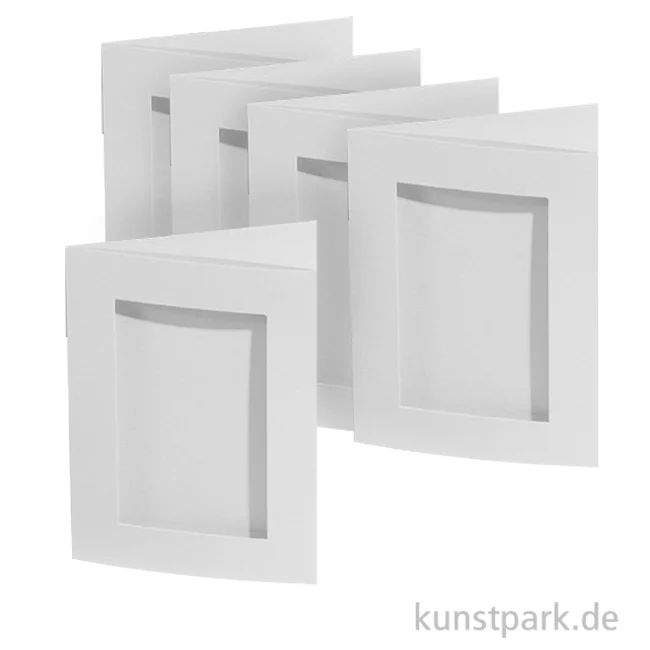 Artikelbild 1 des Artikels “Passepartoutkarten rechteckig - Weiß, 10,5x15cm, 5 Stück mit Kuvert “
