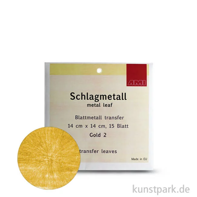Artikelbild 1 des Artikels “Passione Schlagmetall 14 x 14 cm | Gold 2 - 15 Blatt, transfer“