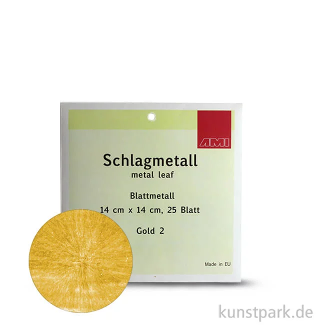 Artikelbild 1 des Artikels “Passione Schlagmetall 14 x 14 cm | Gold 2 - 25 Blatt, lose“