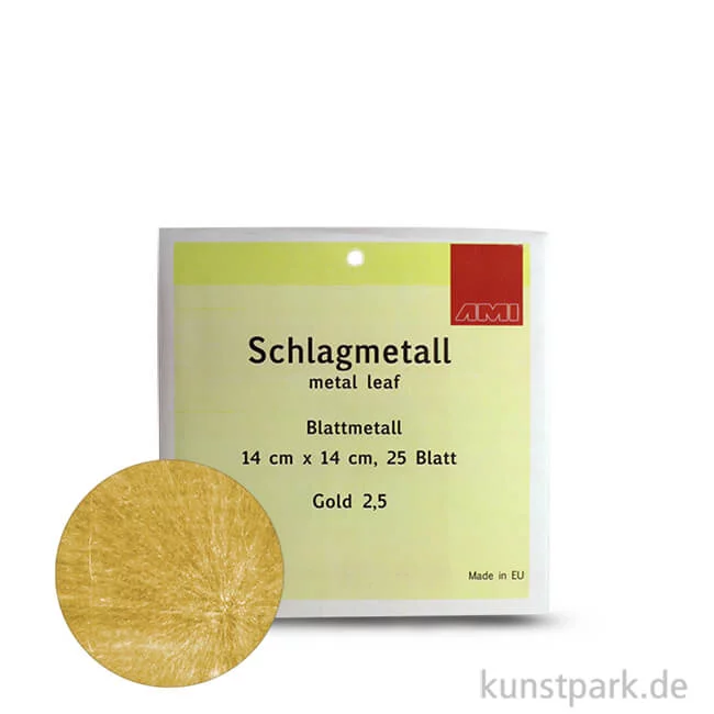 Artikelbild 1 des Artikels “Passione Schlagmetall 14 x 14 cm | Gold 2,5 - 25 Blatt, lose“