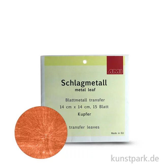 Artikelbild 1 des Artikels “Passione Schlagmetall 14 x 14 cm | Kupfer - 15 Blatt, transfer“