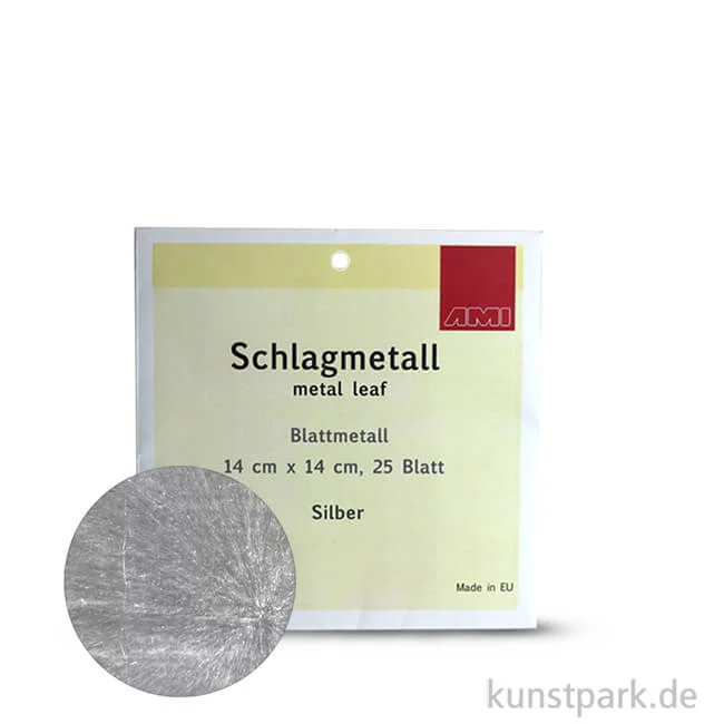 Artikelbild 1 des Artikels “Passione Schlagmetall 14 x 14 cm | Silber - 25 Blatt, lose“