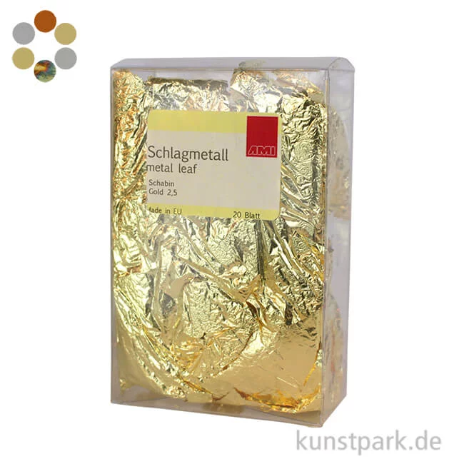 Artikelbild 1 des Artikels “Passione Schlagmetall-Blätter Schabin, 14 x 14 cm, 20 Blatt “