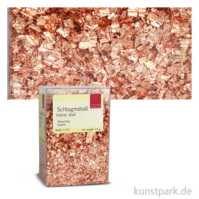 Artikelbild 1 des Artikels “Passione Schlagmetall-Flocken, klein abburstig | Kupfer (12 g)“