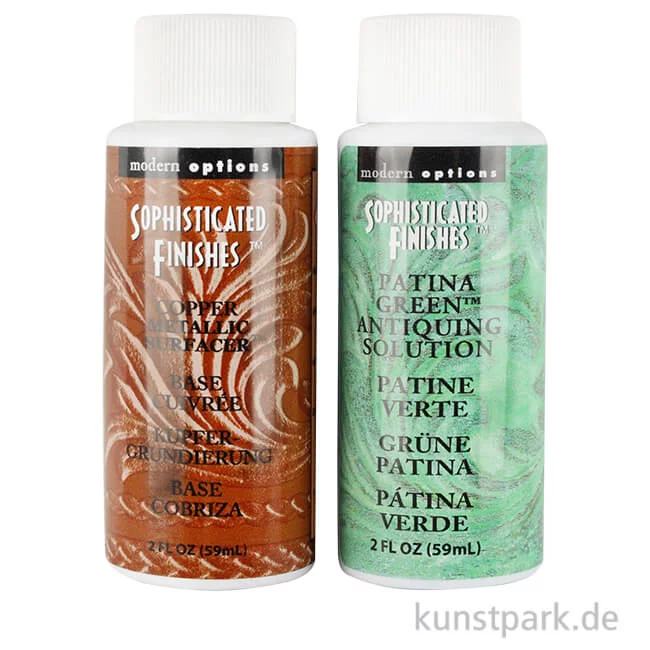 Artikelbild 1 des Artikels “Modern Options - Grüne Patina auf Kupfergrund als Set, 2 x 59 ml “