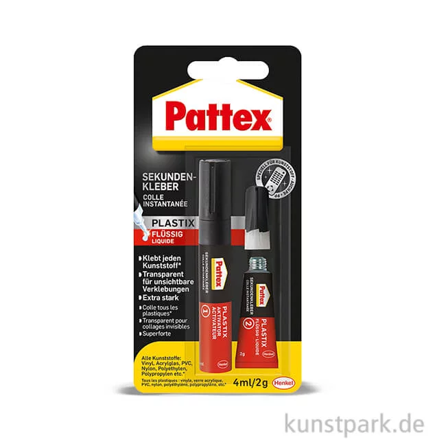 Artikelbild 1 des Artikels “PATTEX Sekundenkleber Plastix Flüssig, 2g “