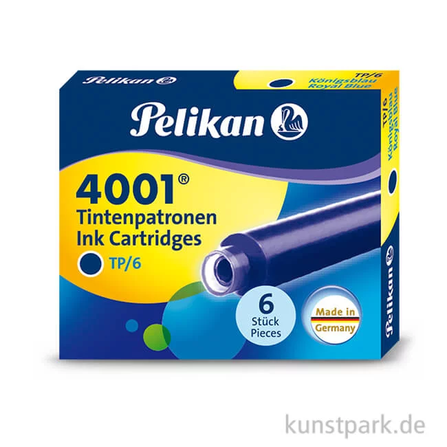 Artikelbild 1 des Artikels “Pelikan Tintenpatronen 4001, 6 Stück - Königsblau “