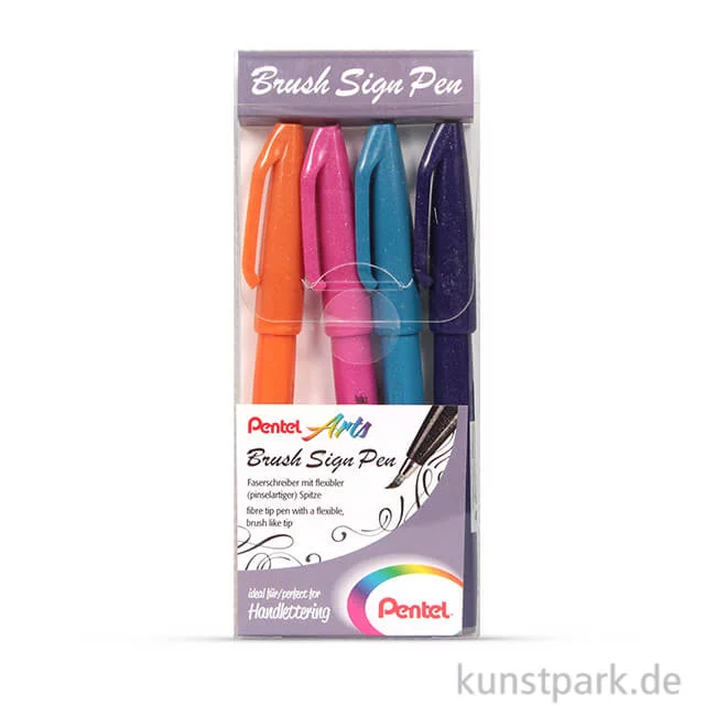 Artikelbild 1 des Artikels “Pentel Arts Brush Sign Pen 4er Set - Trendfarben “