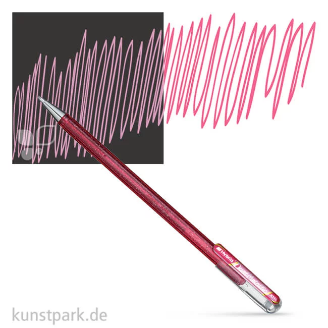 Artikelbild 1 des Artikels “Pentel Hybrid DualMetallic Glitter Gel Pen 0,5 mm Einzelstift | Pink - Metallic Pink“