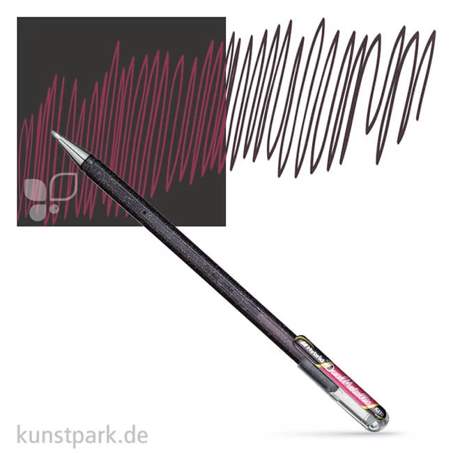 Artikelbild 1 des Artikels “Pentel Hybrid DualMetallic Glitter Gel Pen 0,5 mm Einzelstift | Schwarz - Metallic Rot“