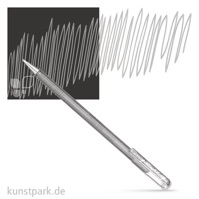 Artikelbild 1 des Artikels “Pentel Hybrid DualMetallic Glitter Gel Pen 0,5 mm Einzelstift | Silber“