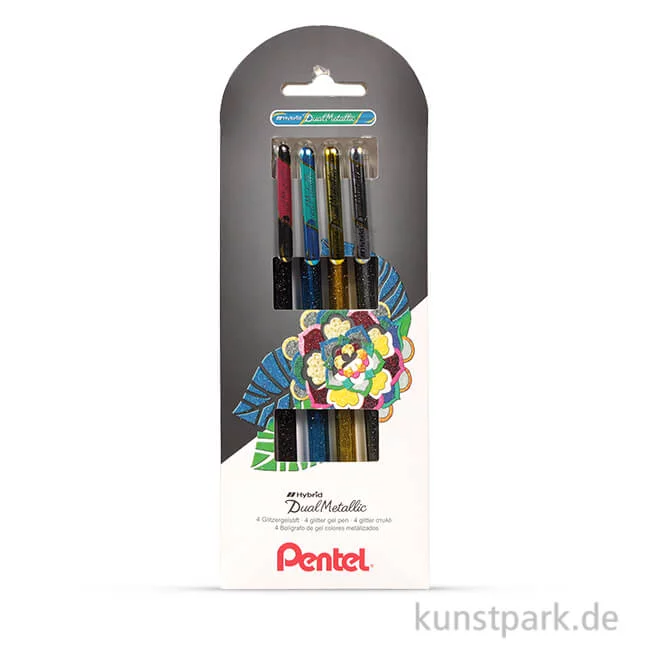 Artikelbild 1 des Artikels “Pentel Hybrid DualMetallic Glitter Gel Pen 4er Set - Set 2 “