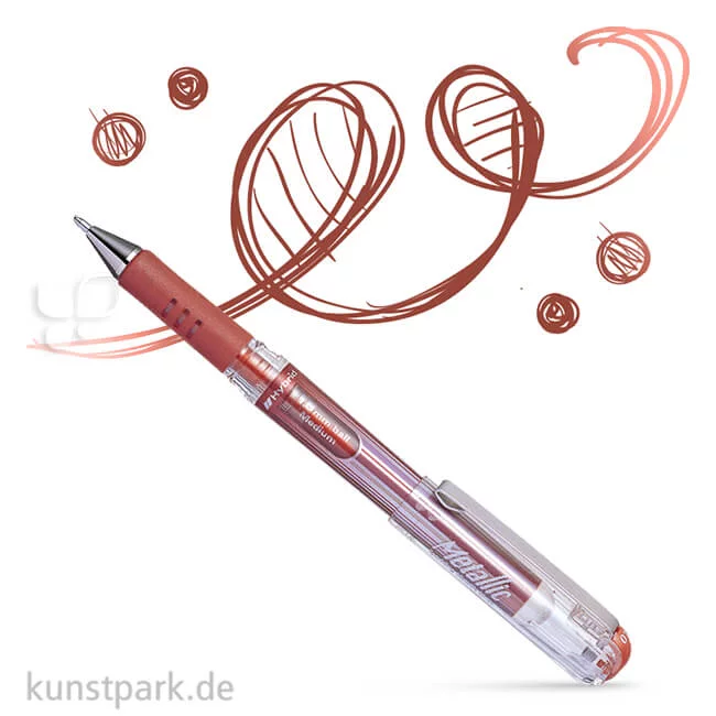 Artikelbild 1 des Artikels “Pentel Hybrid Gel Grip Metallic DX 1,0 mm Einzelstift | Bronze“