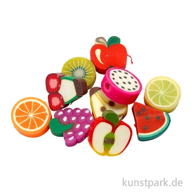 Artikelbild 1 des Artikels “Perlen aus Ton - Früchte, 200 Stück “