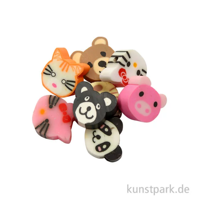 Artikelbild 1 des Artikels “Perlen aus Ton - Tierköpfe, 200 Stück “