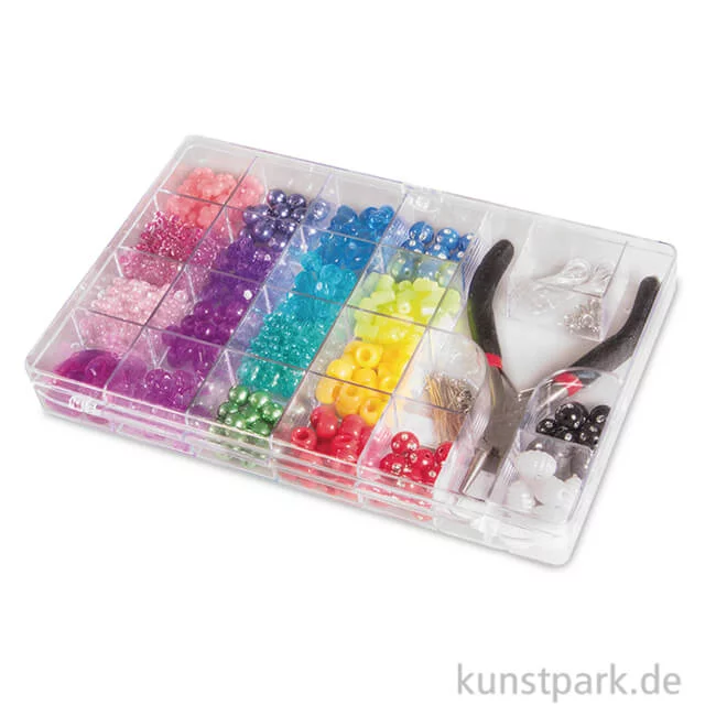 Artikelbild 1 des Artikels “Perlen Bastelset - Box mit Zange, 170 g - Bunt “