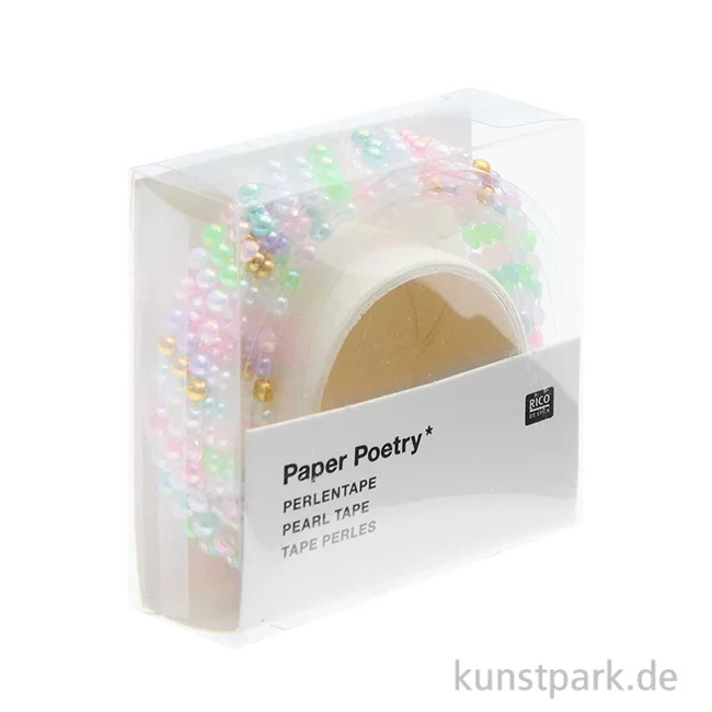 Artikelbild 1 des Artikels “Perlen Tape, Halbperlen Selbstklebend, Stripes, Bunt, 1,9 x 50 cm “