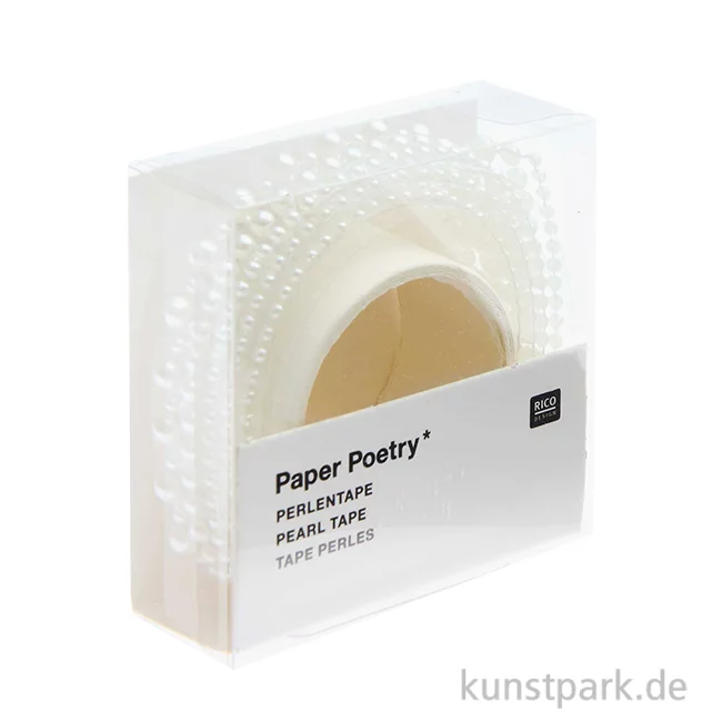 Artikelbild 1 des Artikels “Perlen Tape, Halbperlen Selbstklebend, Weiß, 1,9 x 50 cm “