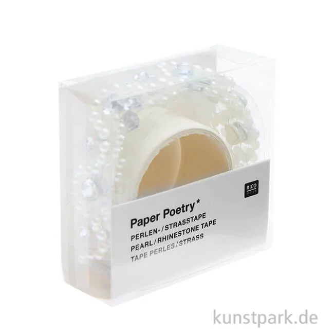 Artikelbild 1 des Artikels “Perlen Tape, Strassperlen Selbstklebend, Silber Offwhite, 1,9 x 50 cm “