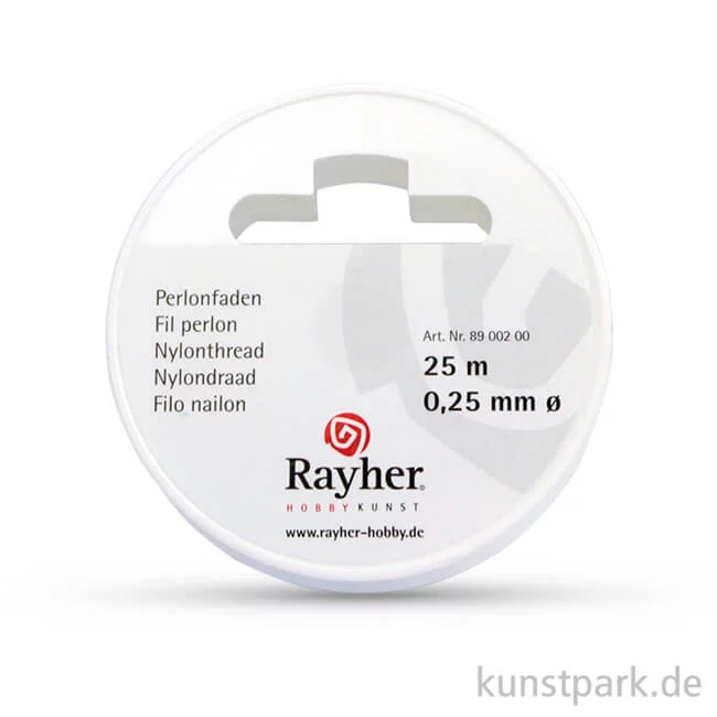 Artikelbild 1 des Artikels “Perlonfaden transparent auf Rolle, reißfest 0,25 mm - 25 Meter“