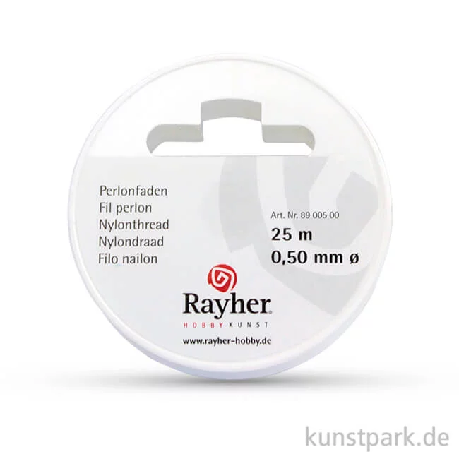 Artikelbild 1 des Artikels “Perlonfaden transparent auf Rolle, reißfest 0,50 mm - 25 Meter“