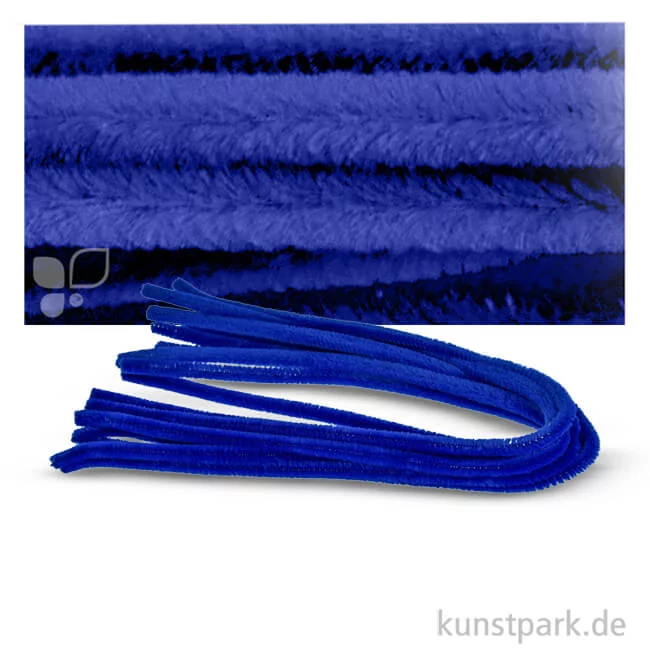 Artikelbild 1 des Artikels “Pfeifenputzer Chenilledraht, 10 Stück, Einzelfarbe 50 cm | Blau“
