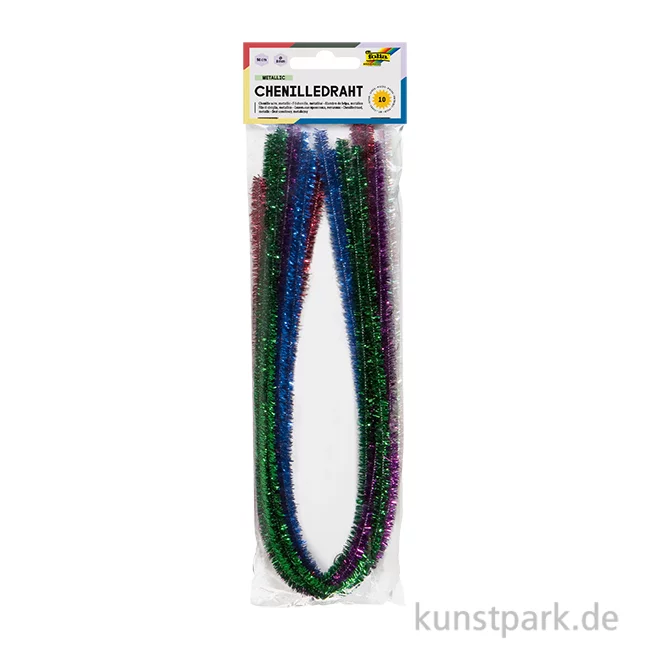 Artikelbild 1 des Artikels “Pfeifenputzer Chenilledraht - Metallicfarben, 50 cm, 10 Stück “