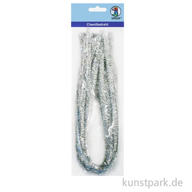 Artikelbild 1 des Artikels “Pfeifenputzer Chenilledraht - Silber, 50 cm, 10 Stück “