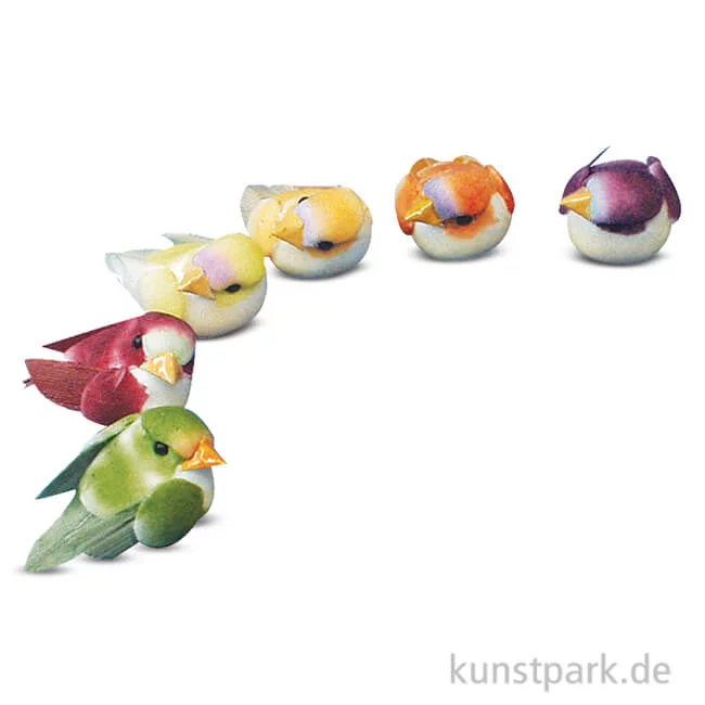 Artikelbild 1 des Artikels “Mini Pilzvogel 1,5 cm, 6 Stück sortiert “