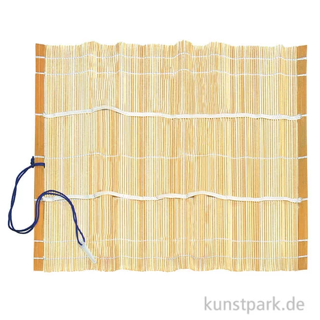 Artikelbild 1 des Artikels “Pinselmatte aus Bambus natur mit Gummiband, ca. 28 x 28 cm “