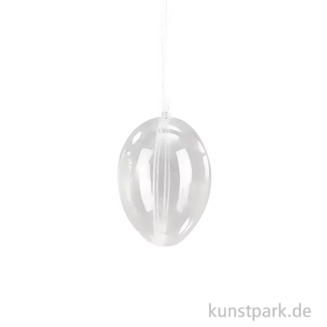 Artikelbild 1 des Artikels “Zweiteiliges durchsichtiges Plastik-Ei, Größe 10 cm “