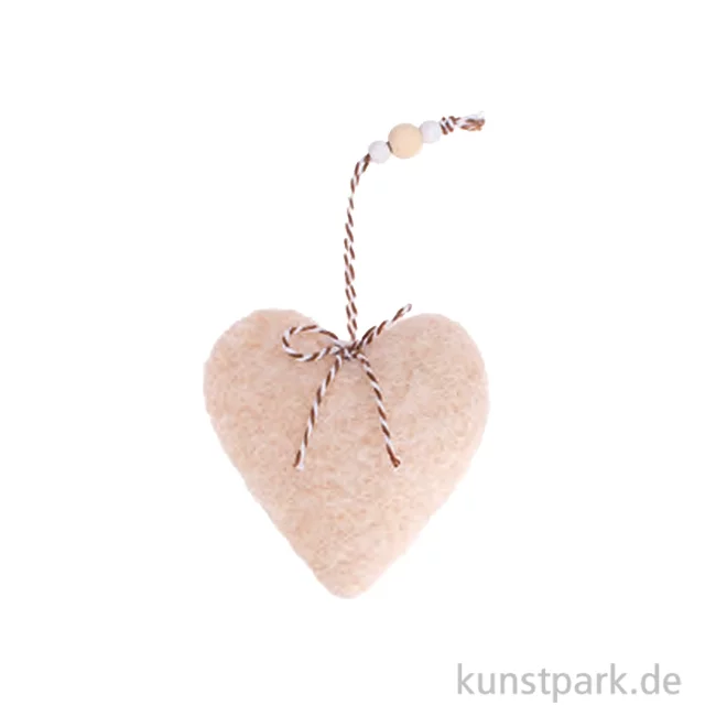 Artikelbild 1 des Artikels “Plüschherz mit Hänger, Natur, 9 x 3,5 x 9,5 cm “