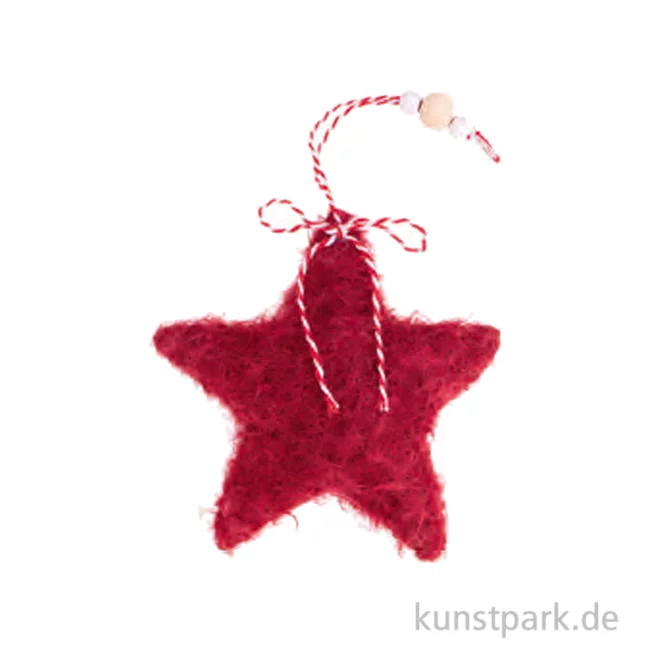 Artikelbild 1 des Artikels “Plüschstern mit Hänger, Rot, 11 x 3,5 x 10,5 cm “