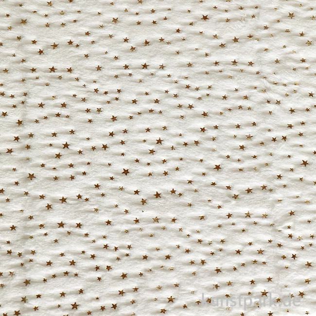 Artikelbild 1 des Artikels “Plüschstoff mit Sternen - Weiß, 30 x 40 cm “