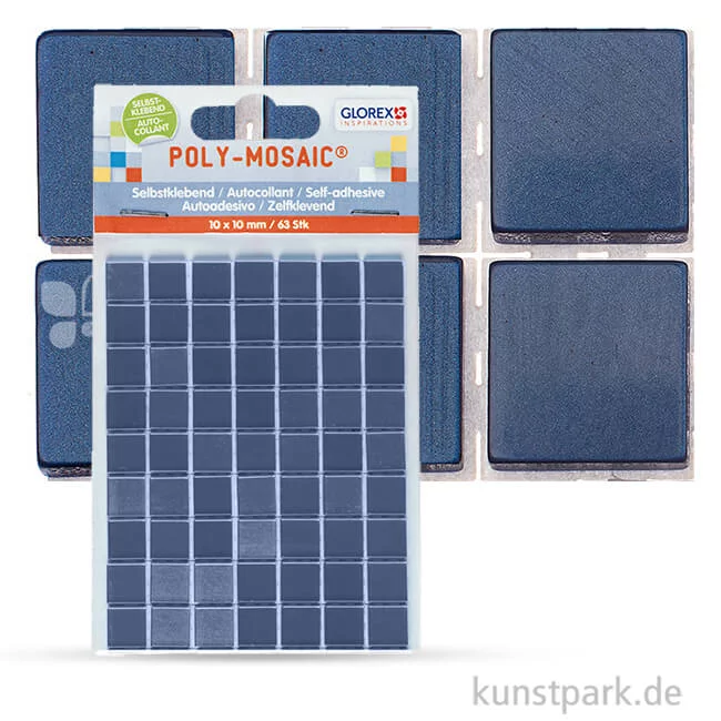 Artikelbild 1 des Artikels “Poly-Mosaic selbstklebend, 10 mm 63 Stk. | Dunkelblau“
