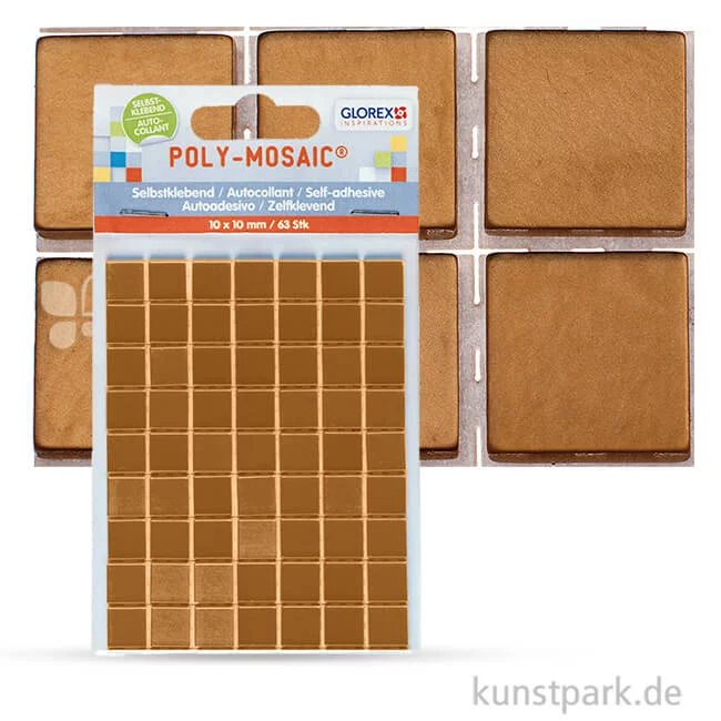 Artikelbild 1 des Artikels “Poly-Mosaic selbstklebend, 10 mm 63 Stk. | Hellbraun“