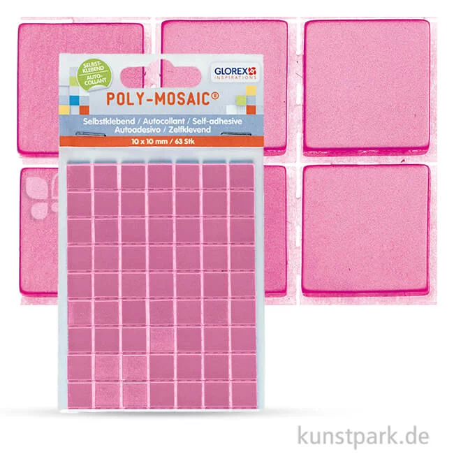 Artikelbild 1 des Artikels “Poly-Mosaic selbstklebend, 10 mm 63 Stk. | Pink“