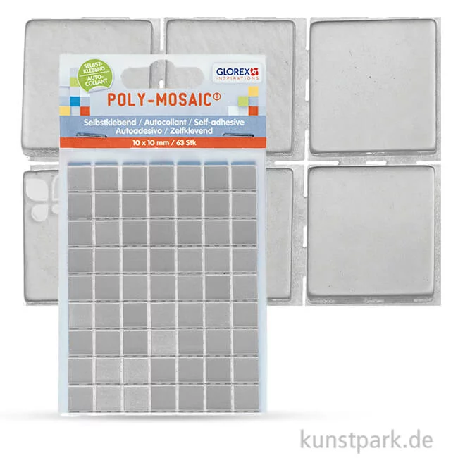 Artikelbild 1 des Artikels “Poly-Mosaic selbstklebend, 10 mm 63 Stk. | Silber“