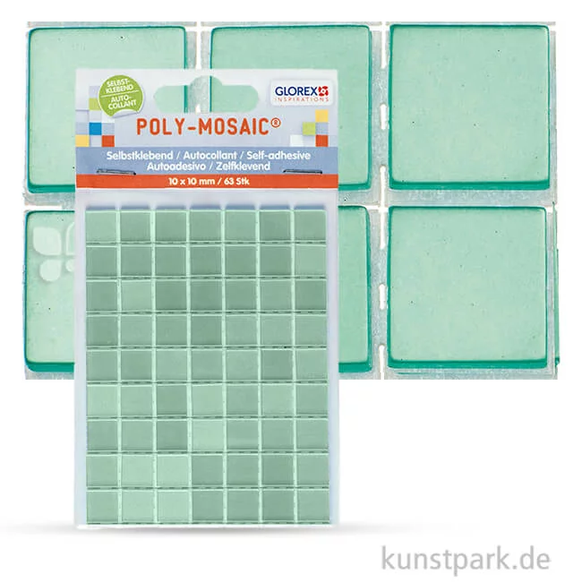 Artikelbild 1 des Artikels “Poly-Mosaic selbstklebend, 10 mm 63 Stk. | Türkis“
