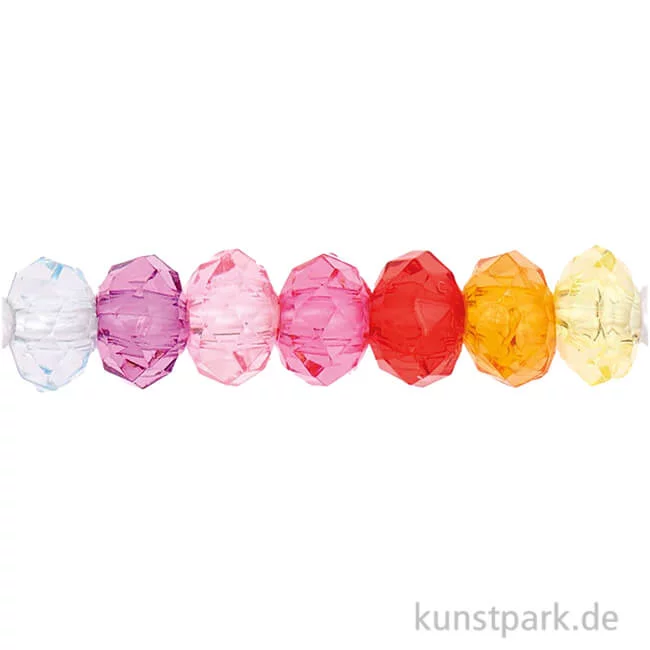 Artikelbild 1 des Artikels “Polygon Perlen, Regenbogen, 4x6x6 mm, 77 Stück “