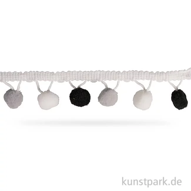 Artikelbild 1 des Artikels “Pompon-Borte - Schwarz-Weiß, 2 m “