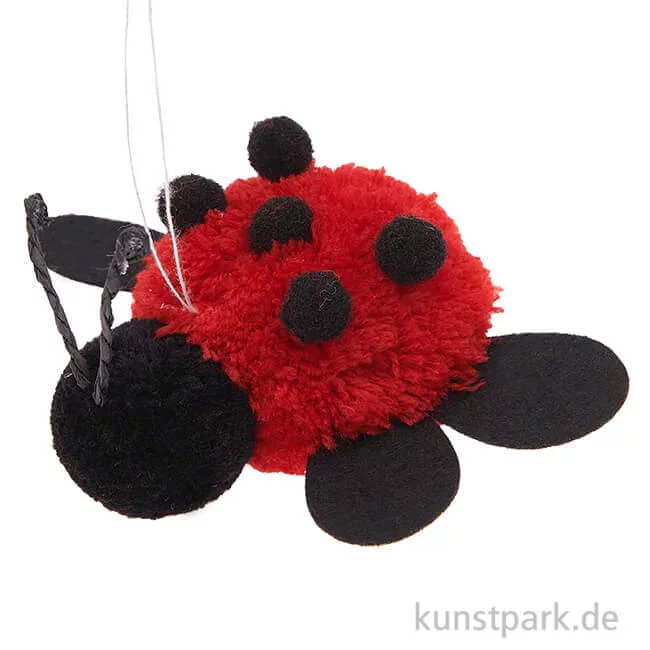 Artikelbild 1 des Artikels “Pompon Marienkäfer zum Hängen “