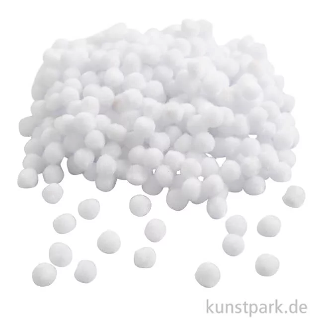 Artikelbild 1 des Artikels “Mini Pompons, 10 mm, 450 Stück - Weiß “